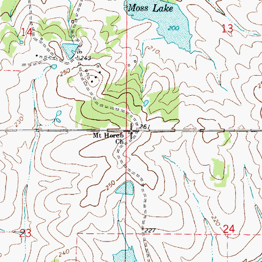 Topographic Map of Mount Horeb Church, AL