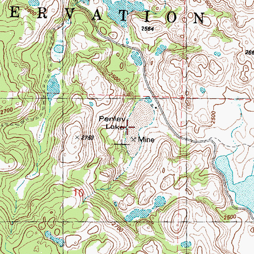 Topographic Map of Penley Lake, WA