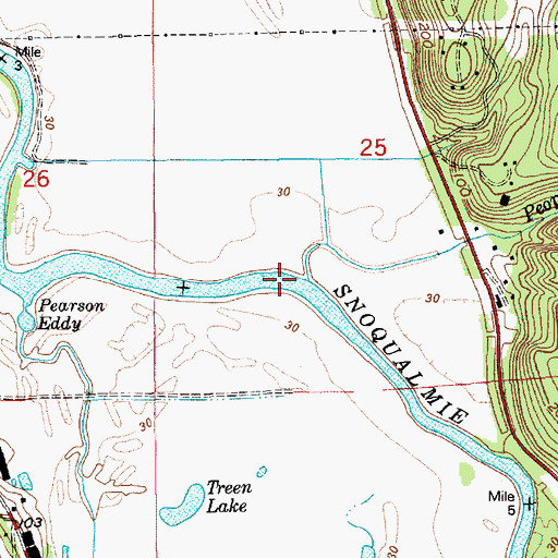 Topographic Map of Peoples Creek, WA