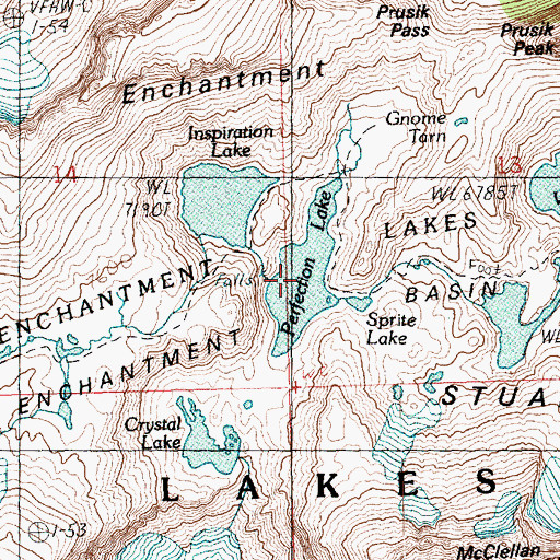 Topographic Map of Perfection Lake, WA
