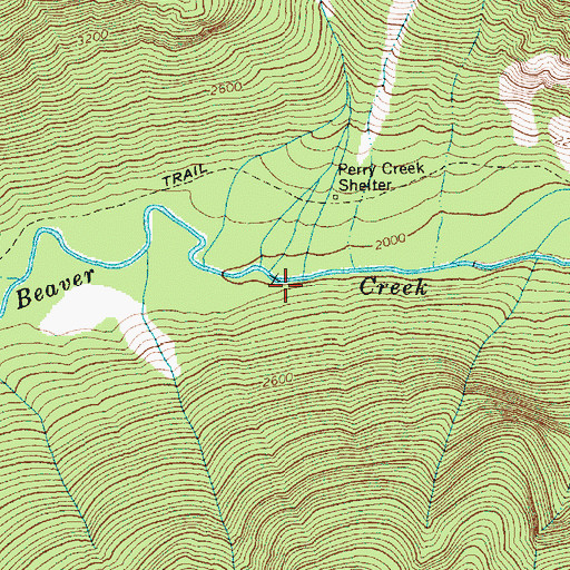 Topographic Map of Perry Creek, WA