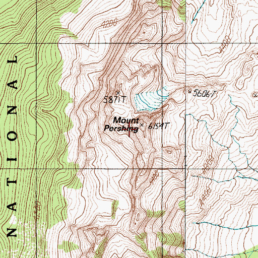 Topographic Map of Mount Pershing, WA