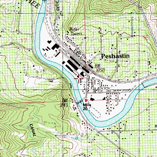 Topographic Map of Peshastin, WA
