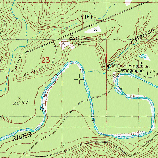 Topographic Map of Peterson Creek, WA