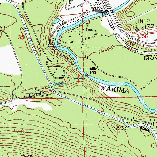 Topographic Map of Peterson Creek, WA