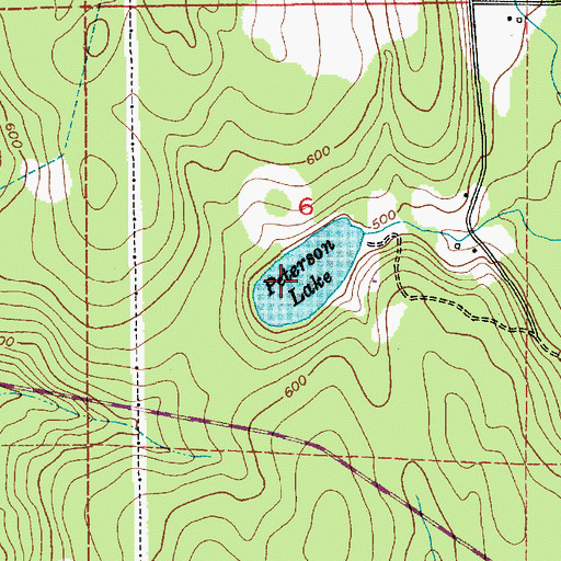 Topographic Map of Peterson Lake, WA