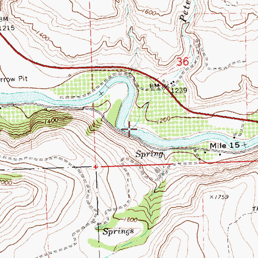 Topographic Map of Petes Creek, WA