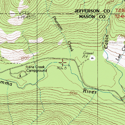 Topographic Map of Phantom Creek, WA