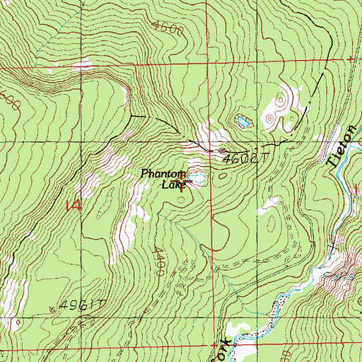 Topographic Map of Phantom Lake, WA