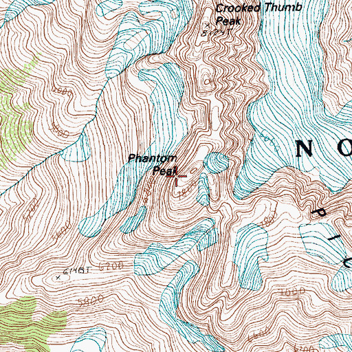 Topographic Map of Phantom Peak, WA