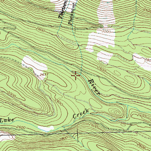 Topographic Map of Pheasant Creek, WA