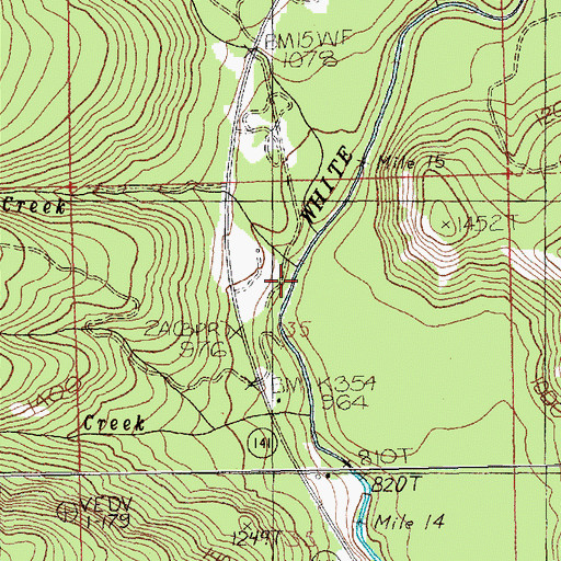 Topographic Map of Phelps Creek, WA