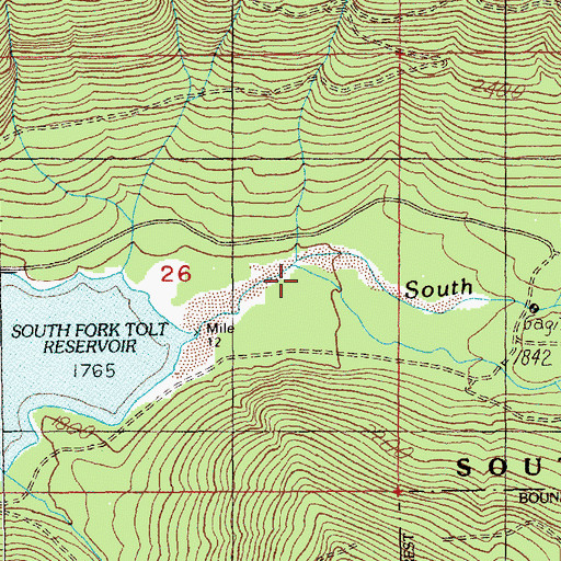 Topographic Map of Phelps Creek, WA