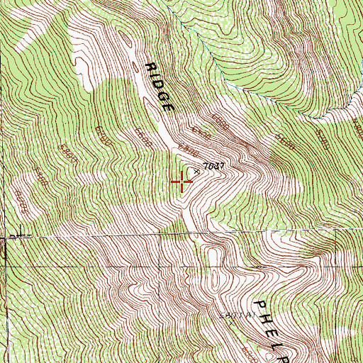 Topographic Map of Phelps Ridge, WA