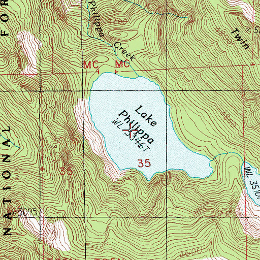 Topographic Map of Lake Philippa, WA