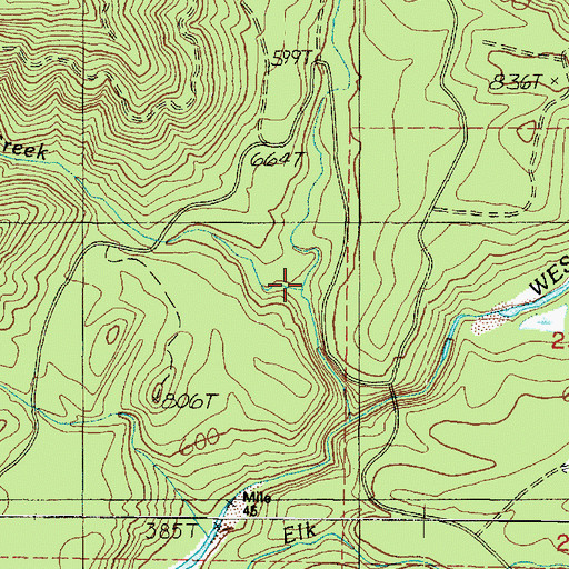 Topographic Map of Phillips Creek, WA