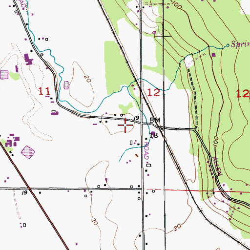 Topographic Map of Pierson School, WA
