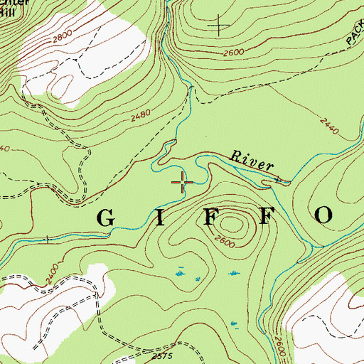 Topographic Map of Pin Creek, WA