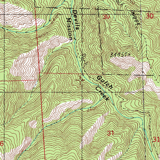 Topographic Map of Pine Campground, WA
