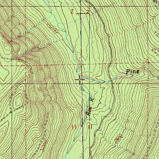 Topographic Map of Pine Creek, WA