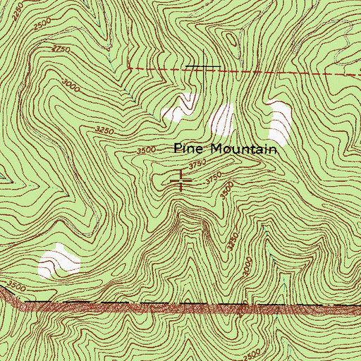Topographic Map of Pine Mountain, WA