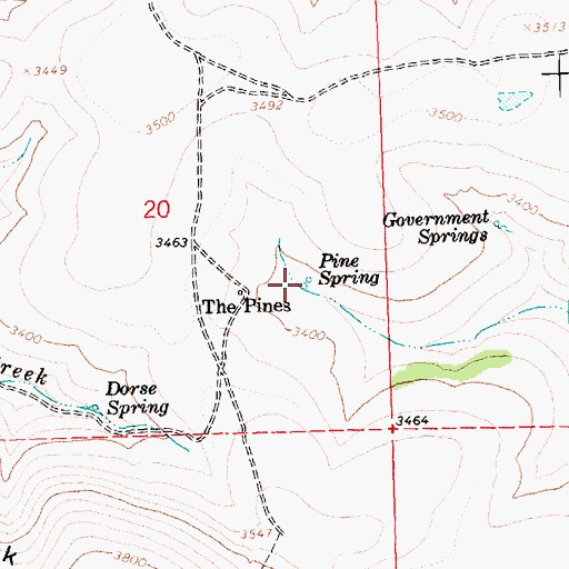 Topographic Map of Pine Spring, WA