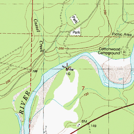 Topographic Map of Pins Creek, WA
