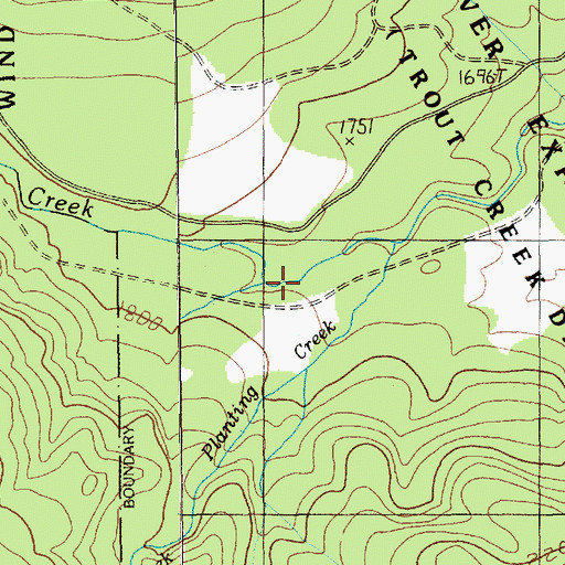 Topographic Map of Planting Creek, WA