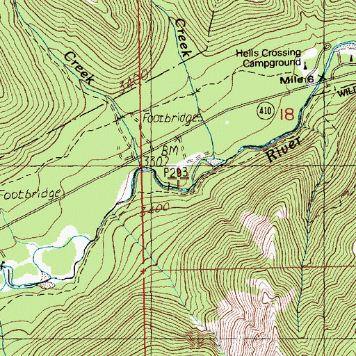 Topographic Map of Pleasant Valley, WA