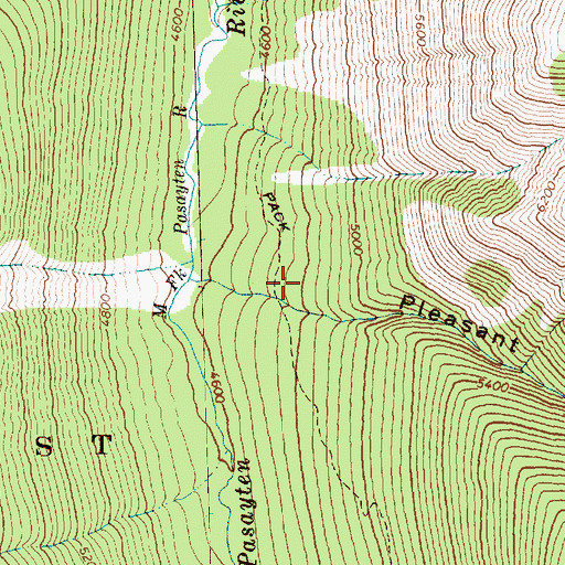Topographic Map of Pleasant Valley, WA