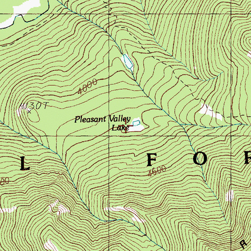 Topographic Map of Pleasant Valley Lake, WA