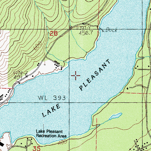 Topographic Map of Lake Pleasant, WA