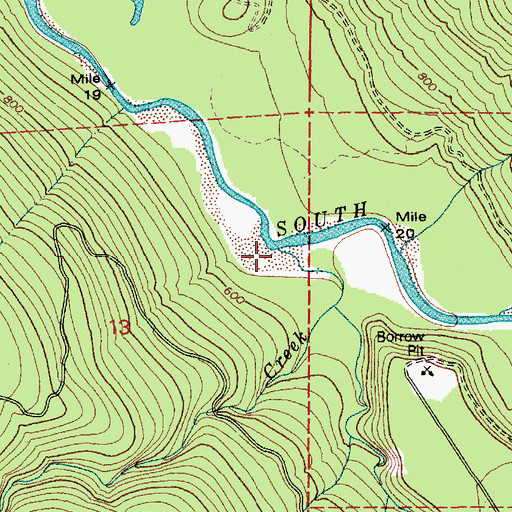 Topographic Map of Plumbago Creek, WA