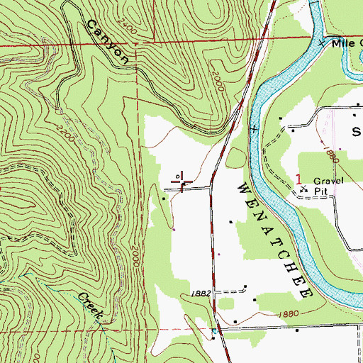 Topographic Map of Pobst Canyon, WA