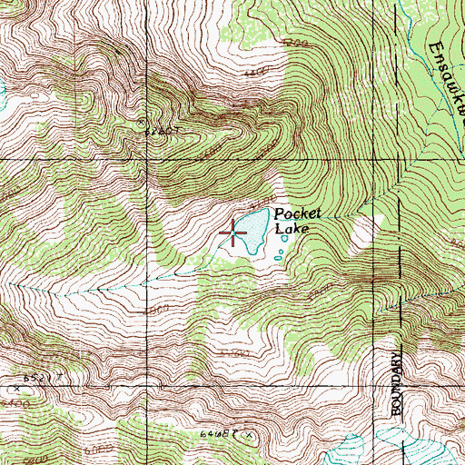 Topographic Map of Pocket Lake, WA