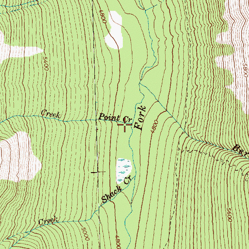 Topographic Map of Point Creek, WA