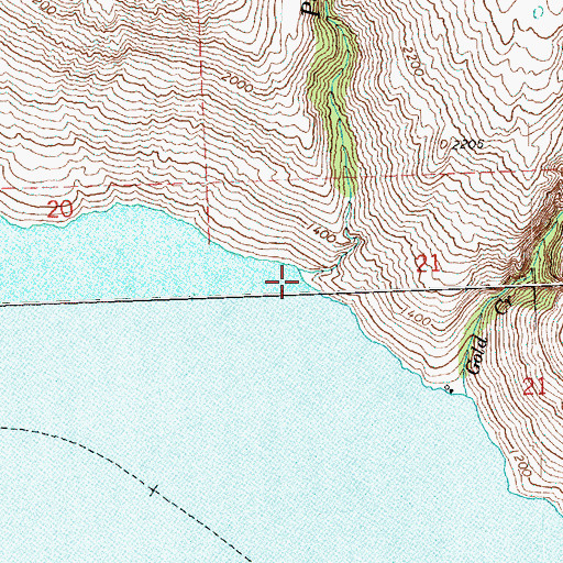 Topographic Map of Poison Creek, WA