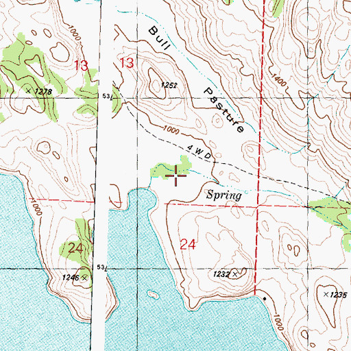 Topographic Map of Poison Oak Creek, WA