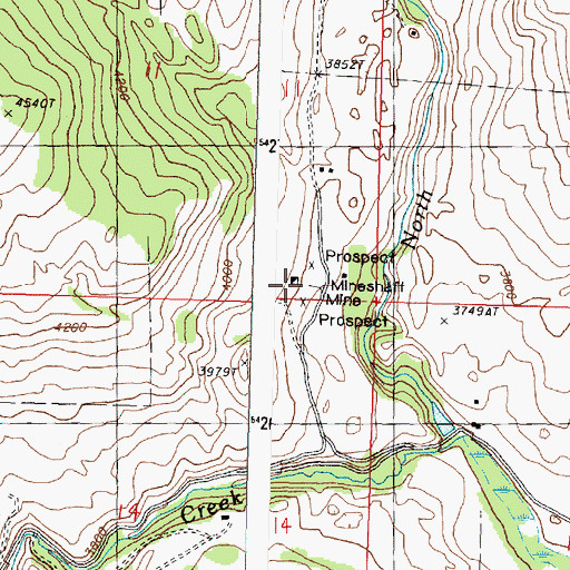 Topographic Map of Poland China Mine, WA