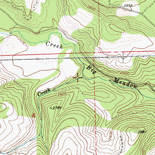 Topographic Map of Pole Creek, WA