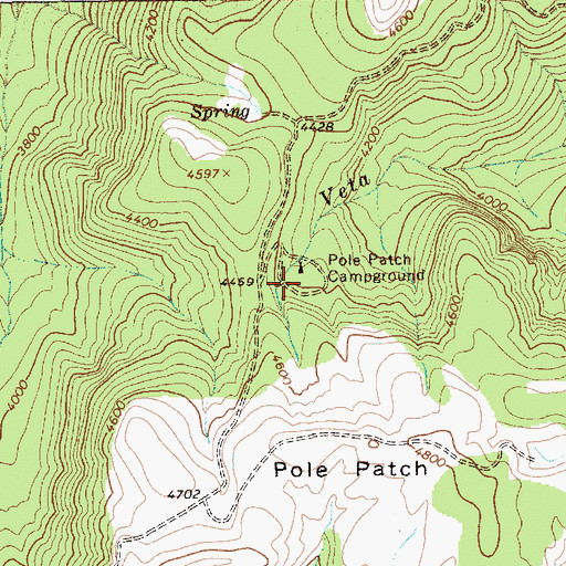 Topographic Map of Pole Patch Campground, WA