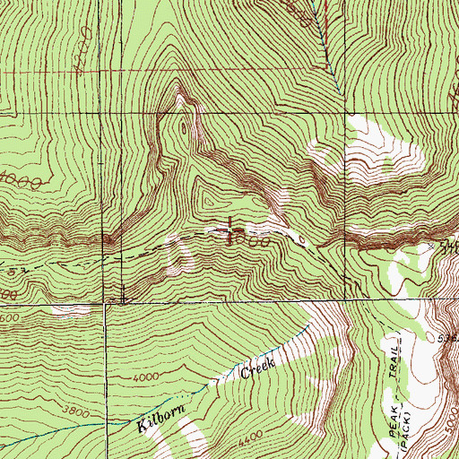 Topographic Map of Pompey Peak Trail, WA