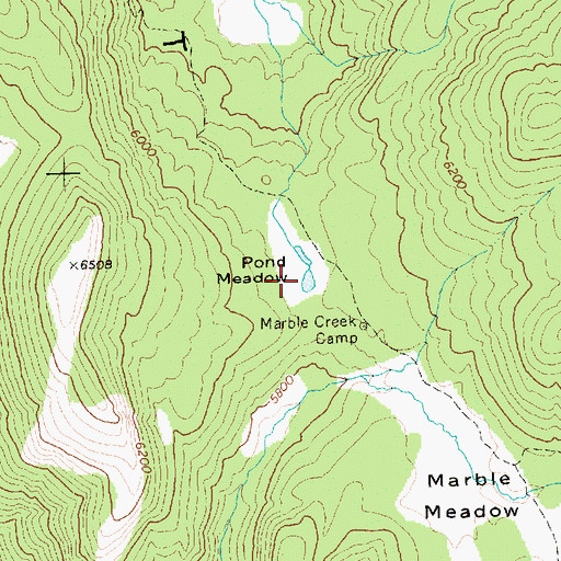 Topographic Map of Pond Meadow, WA