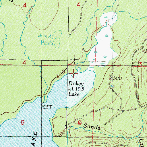 Topographic Map of Ponds Creek, WA