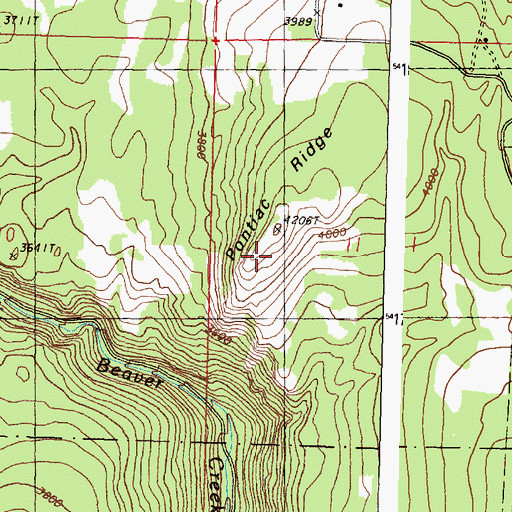 Topographic Map of Pontiac Ridge, WA