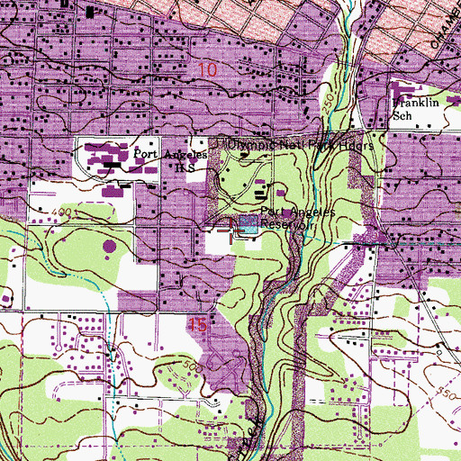 Topographic Map of Port Angeles Reservoir, WA