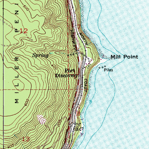 Topographic Map of Port Discovery, WA