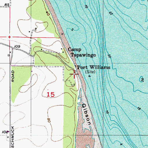 Topographic Map of Port Williams, WA