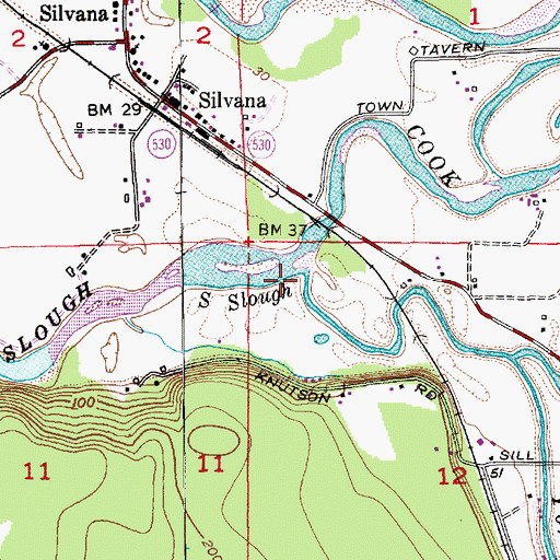 Topographic Map of Portage Creek, WA