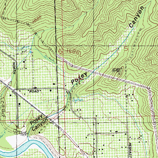 Topographic Map of Posey Canyon, WA